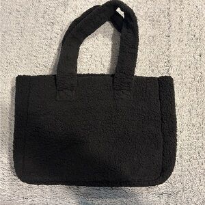 Black Sherpa Tote Bag
